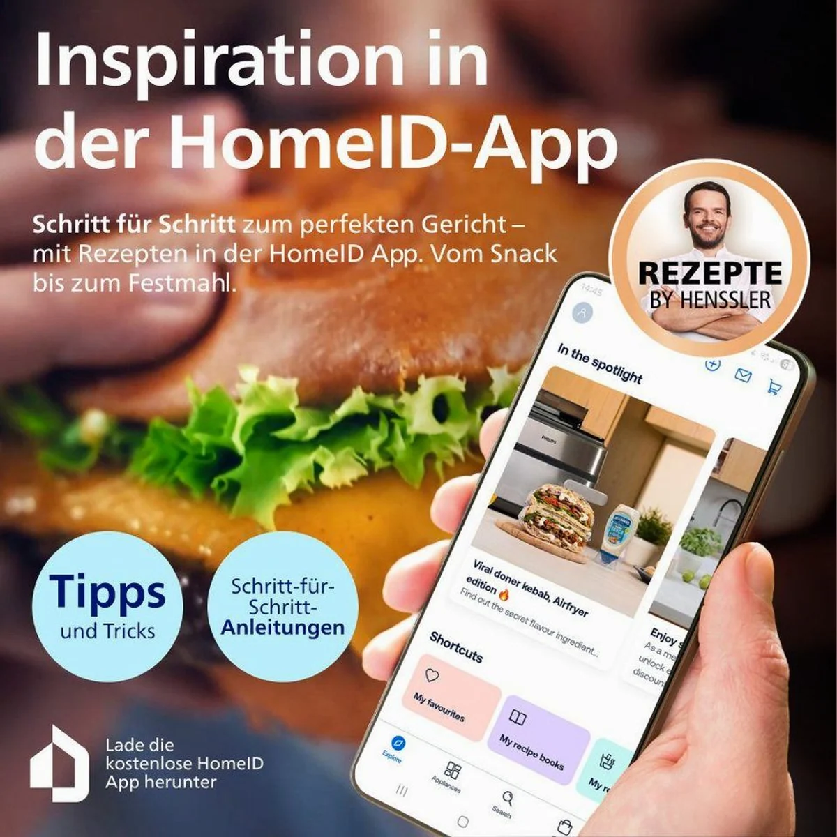 Philips Heißluftfritteuse NA565/02, 9,5L Kapazität, Dampfgarfunktion, 2750 W 3
