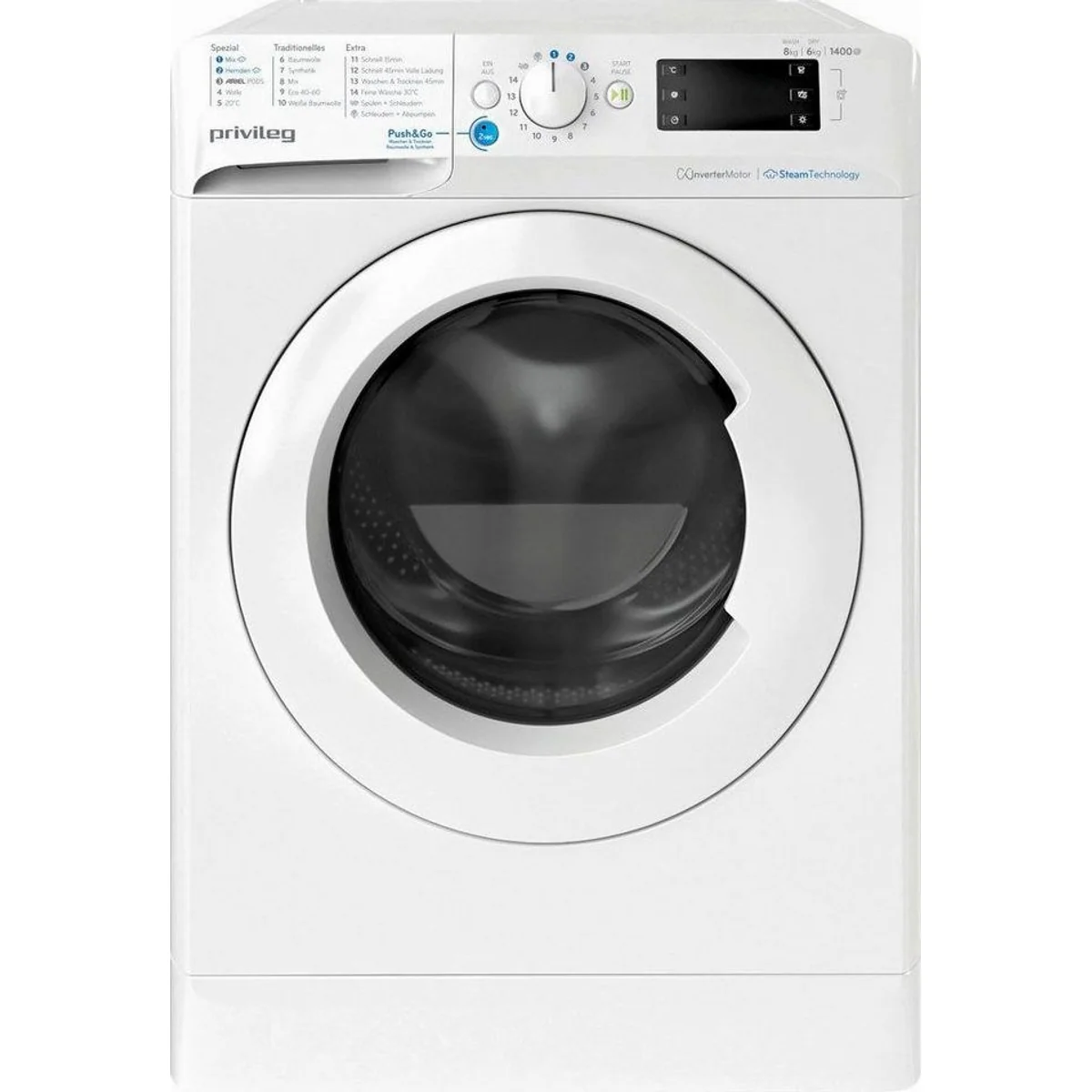 Privileg Waschtrockner PWWTV X 86H69, 8 kg Waschen, 6 kg Trocknen, Push&Go-Funktion 3