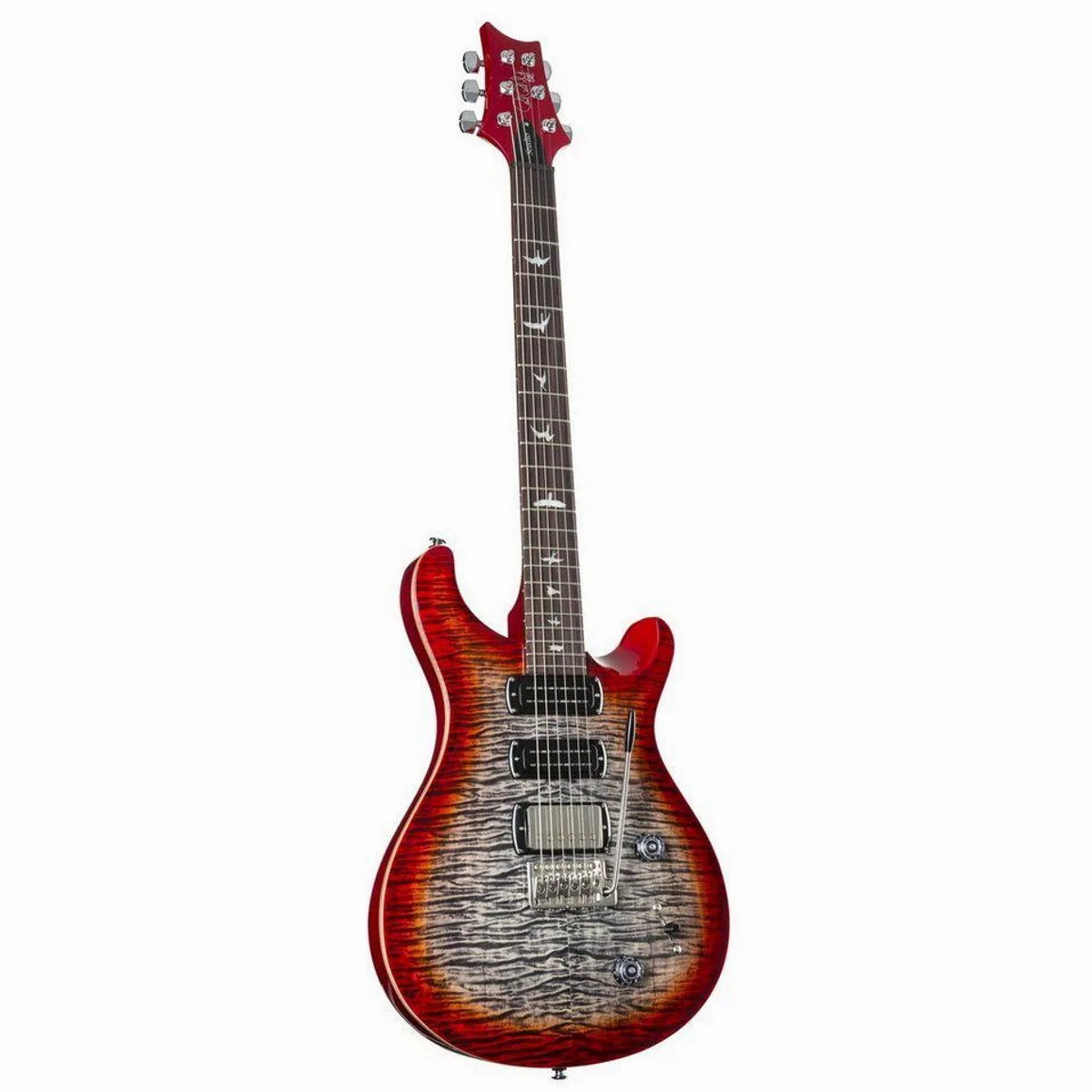 PRS SE Studio Charcoal Cherry Burst, vielseitige Klangerzeugung, edles Design, inklusive Gigbag