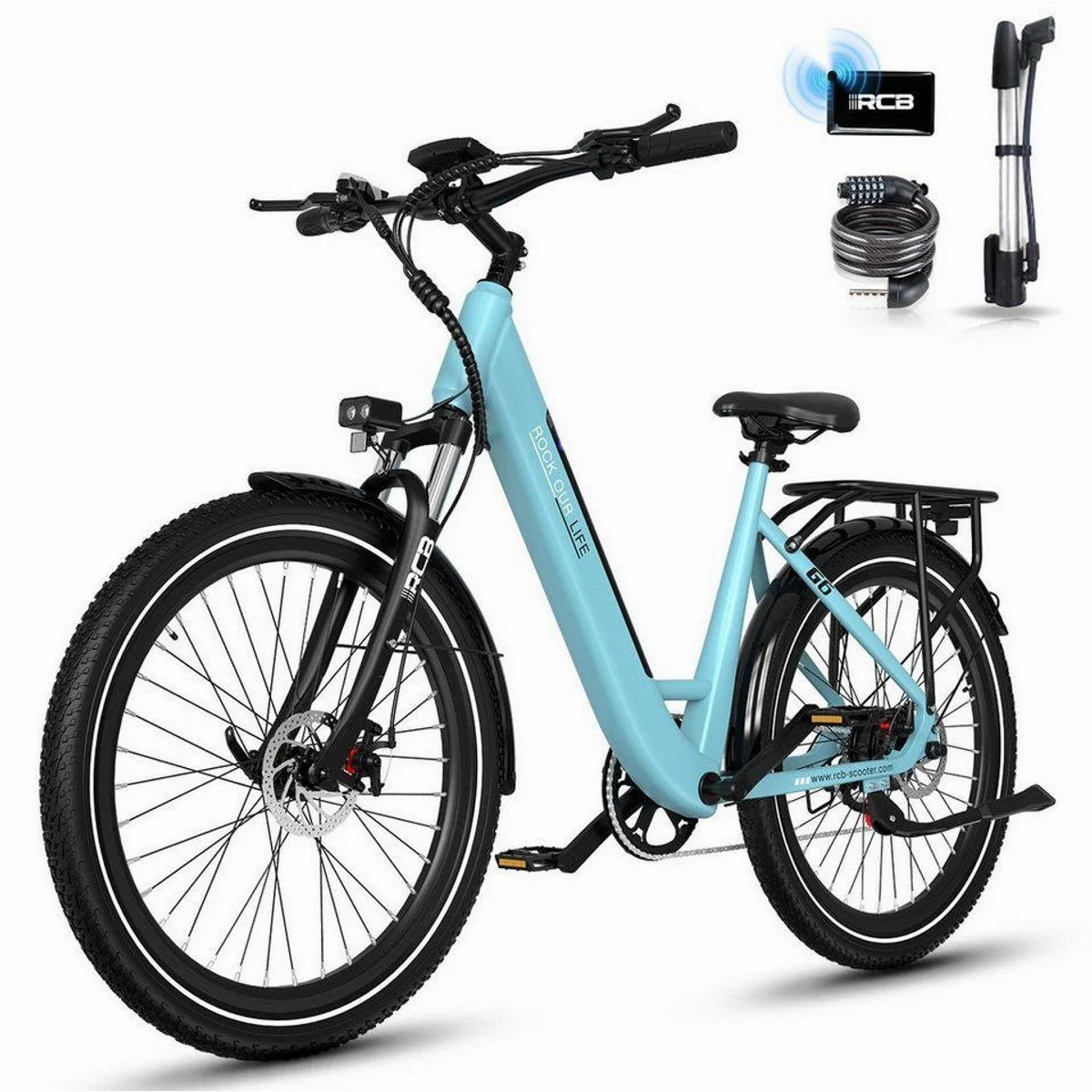 RCB E-Bike Pedelec G6, 27,5 Zoll, 80-120 km Reichweite, 350 W Motor