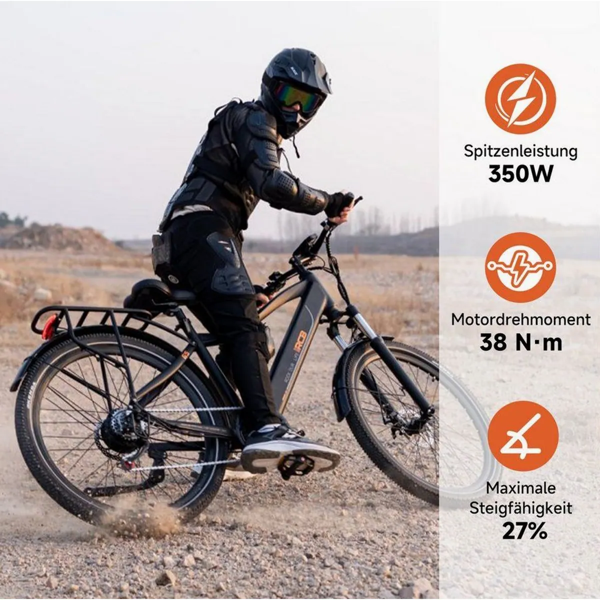 RCB E-Bike Pedelec G5, kraftvoller Motor, 7-Gang-Schaltung, integrierter Akku 3