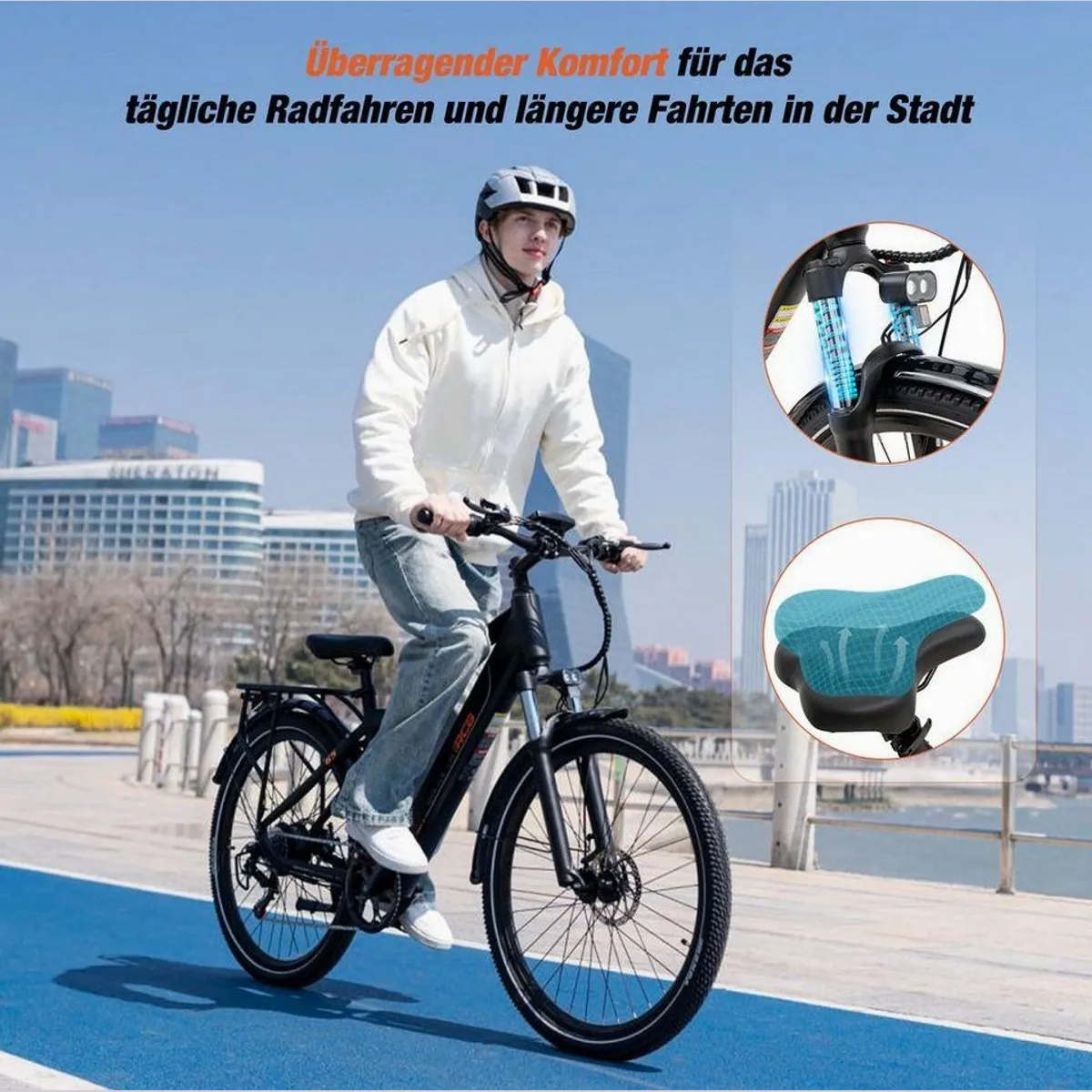 RCB E-Bike Pedelec G5, kraftvoller Motor, 7-Gang-Schaltung, integrierter Akku 4