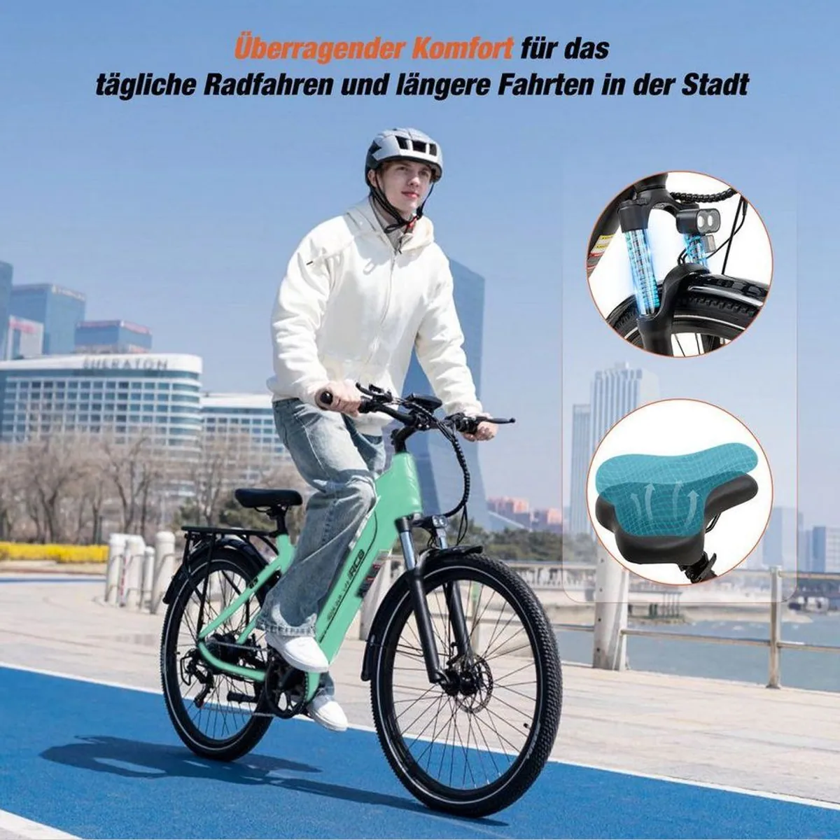 RCB E-Bike Pedelec G5, kraftvoller Motor, 7-Gang-Schaltung, APP & NFC 4