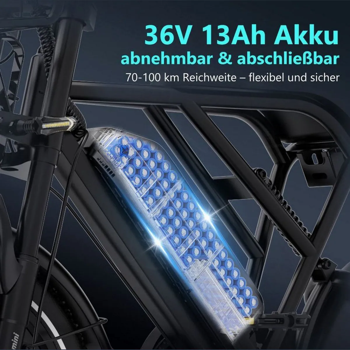 RCB G19 mini Elektrofahrrad, 16 Zoll, hohe Reichweite, kraftvoller Heckmotor 3