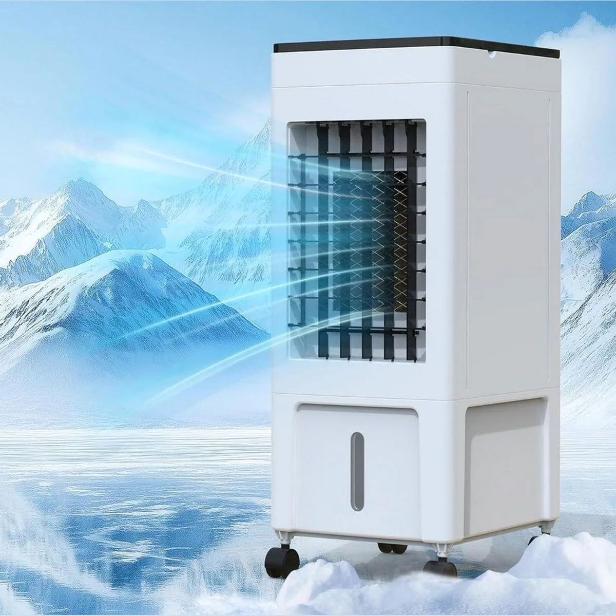 Rebonique Standventilator 3 in 1, Luftkühler, Luftbefeuchter, leise, 8L Wassertank