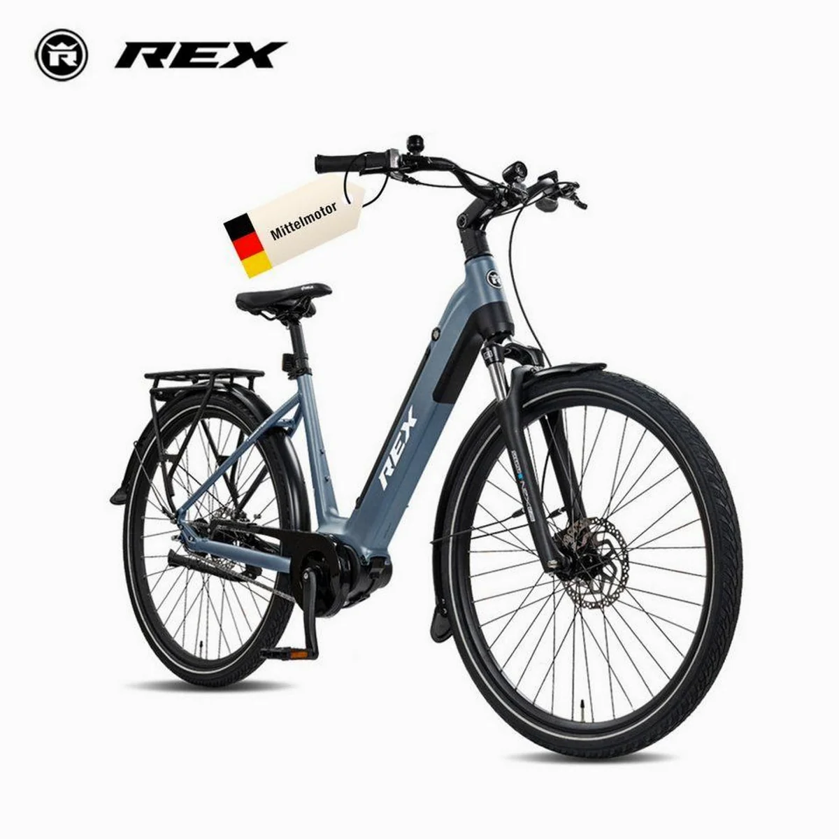 REX Commuter+ E-Bike, 28 Zoll, 7-Gang Nexus, Mittelmotor, 468 Wh