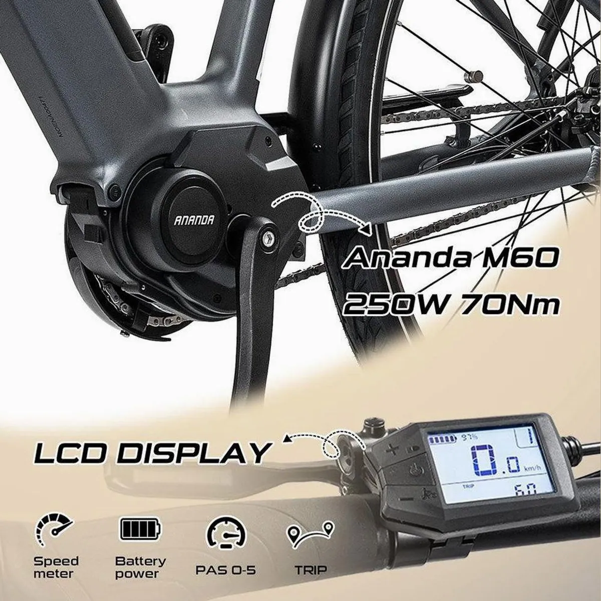 REX Commuter+ E-Bike, 28 Zoll, 7-Gang Nexus, Mittelmotor, 468 Wh 2