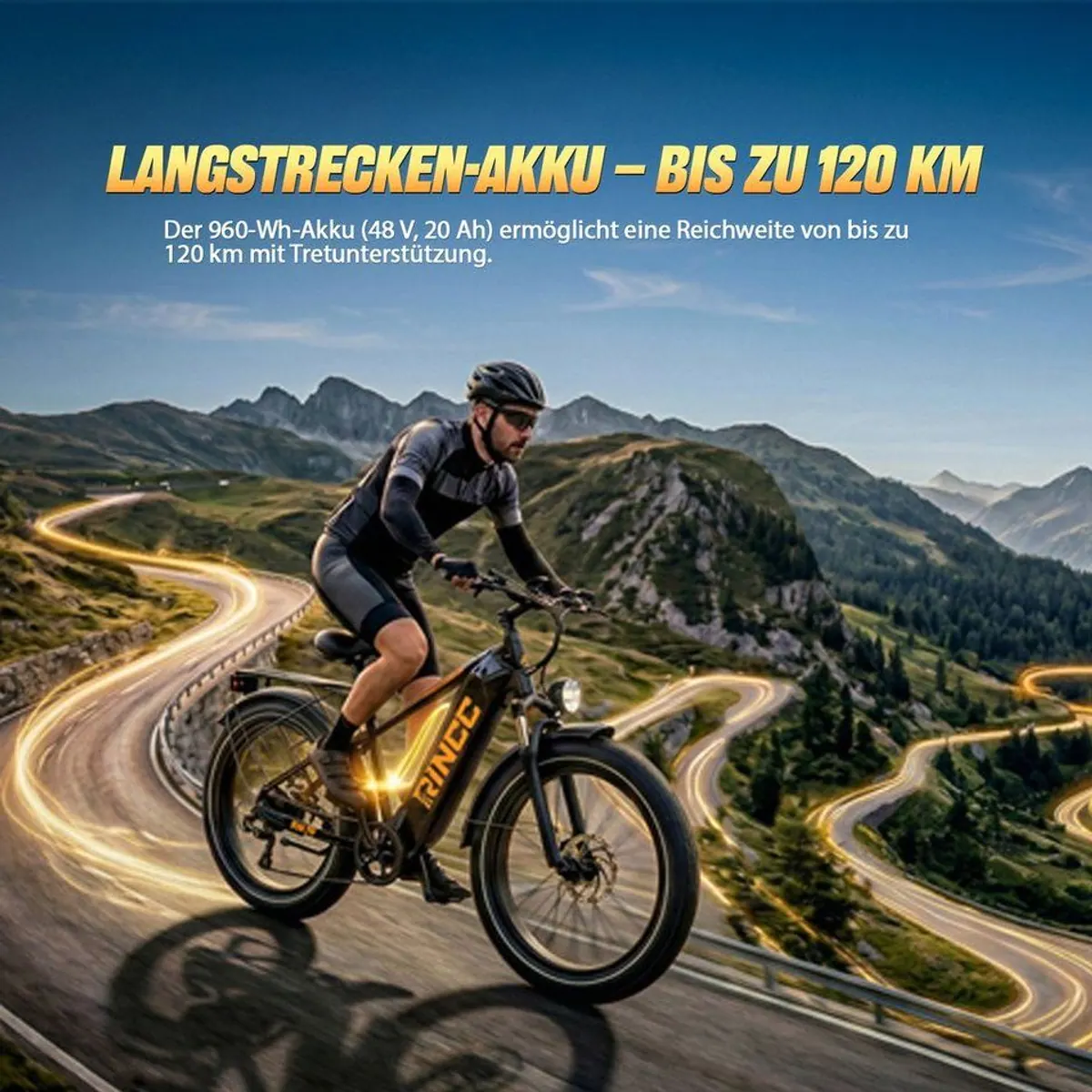 Rincc RN70 E-Bike, Dual-Motor 130 Nm, 120 km Reichweite, hydraulische Bremsen 5