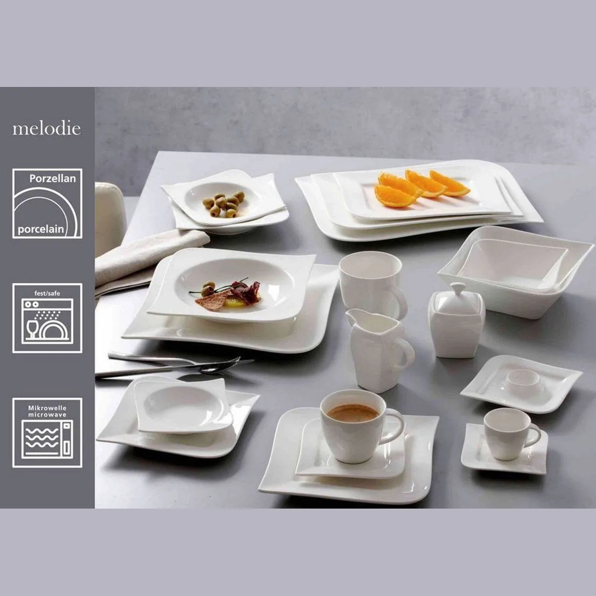 Ritzenhoff Melodie Tafelservice, elegantes Design, 12-teilig für 6 Personen 2