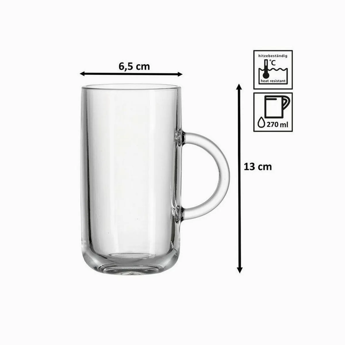 Ritzenhoff Marco Latte Macchiato Glas, 270 ml, 120-tlg. Set — elegant, hitzebeständig, spülmaschinenfest 2