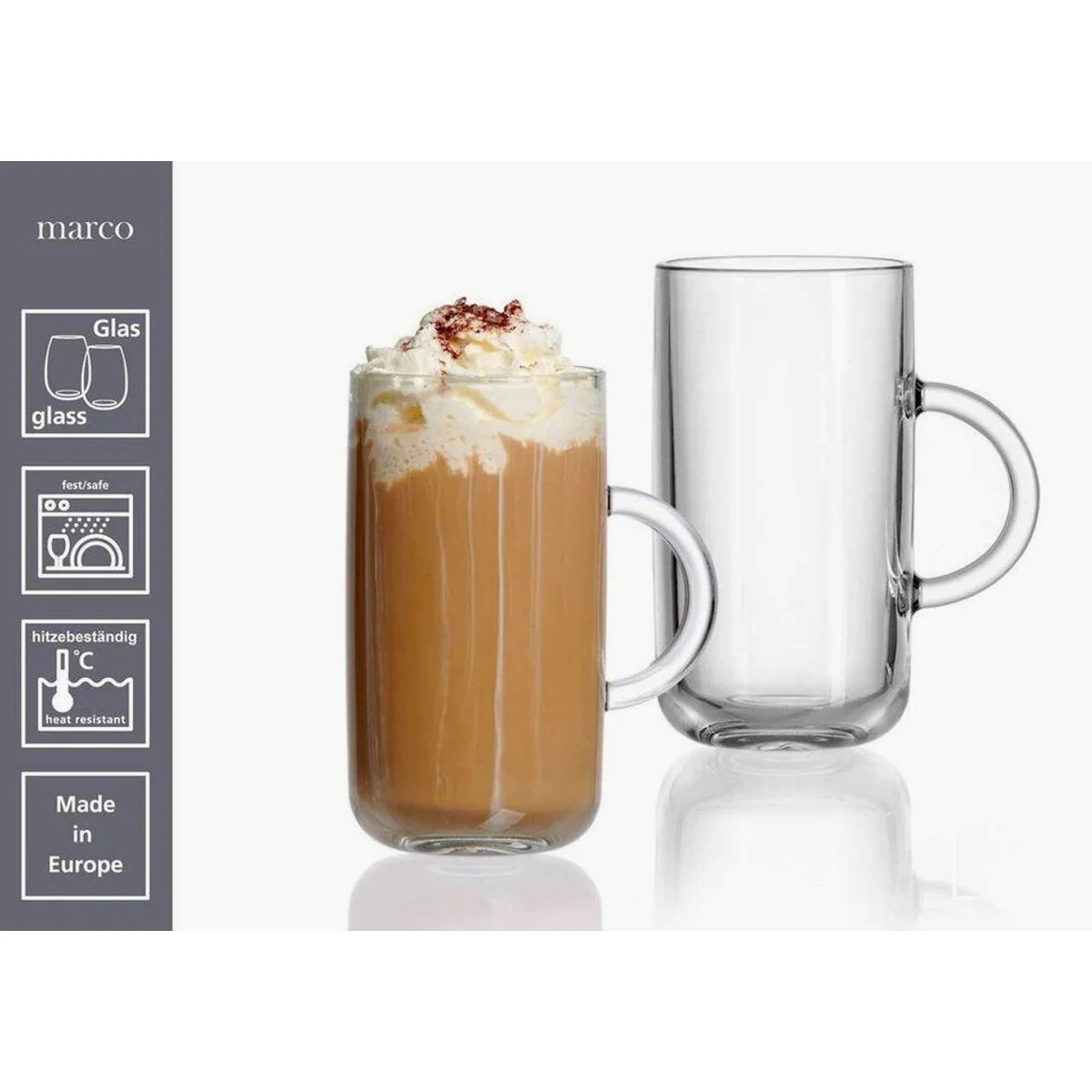 Ritzenhoff Marco Latte Macchiato Glas, 270 ml, 120-tlg. Set — elegant, hitzebeständig, spülmaschinenfest 3