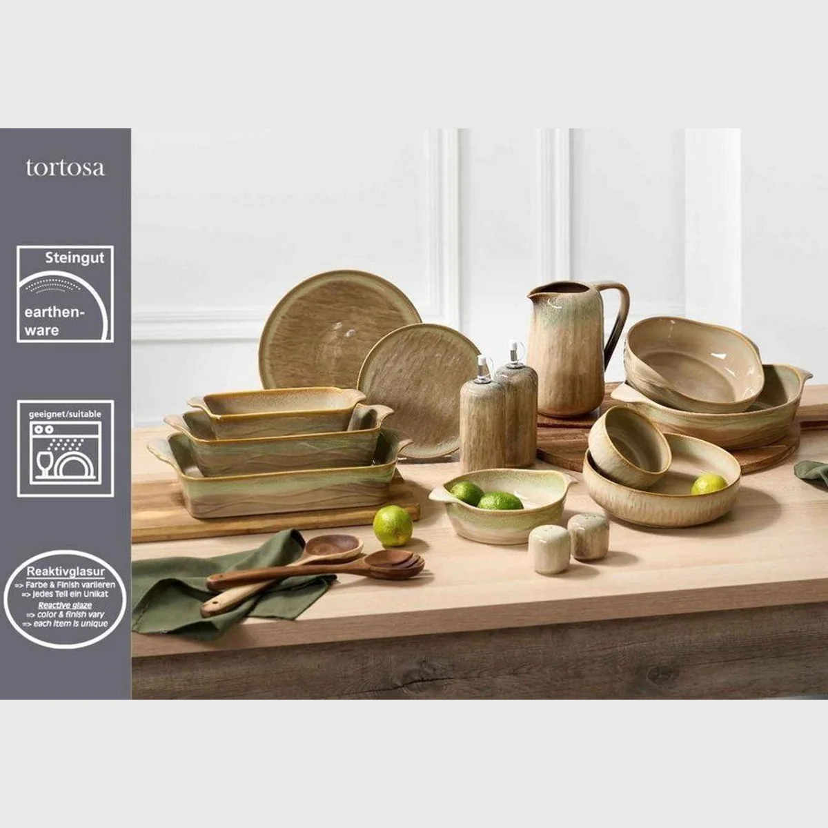 Ritzenhoff Tortosa Teller-Set, 18-teilig, einzigartiges Steingut-Design 2