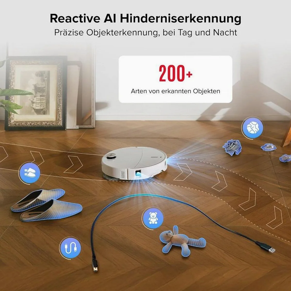Roborock Qrevo Curv 2 Pro, 25000 Pa Saugkraft, 100°C Heißwasser-Mopp, Dual Anti-Tangle-System 5
