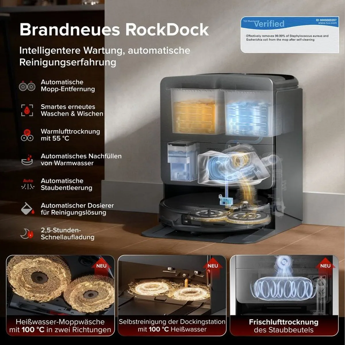 Roborock Saros 20 Saugroboter, 36.000 Pa Saugkraft, AdaptiLift Chassis 3.0, ultra-schlank 3