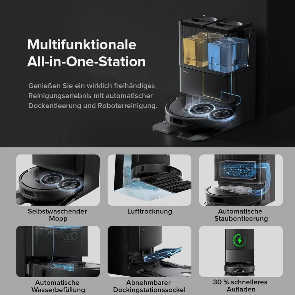 Roborock Saugroboter QV 35A, 8000 Pa Saugkraft, Wischfunktion, LiDAR-Navigation 2