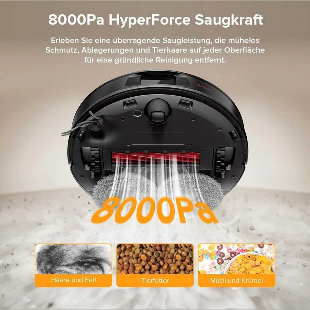 Roborock Saugroboter QV 35A, 8000 Pa Saugkraft, Wischfunktion, LiDAR-Navigation 4