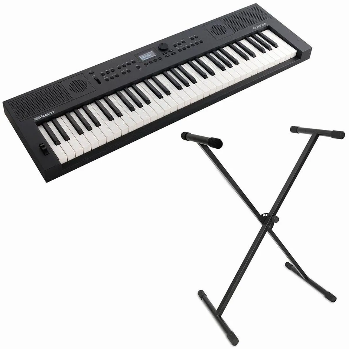 Roland GO:KEYS 5 Keyboard mit Ständer, 61 Tasten, Bluetooth & 1100 Sounds