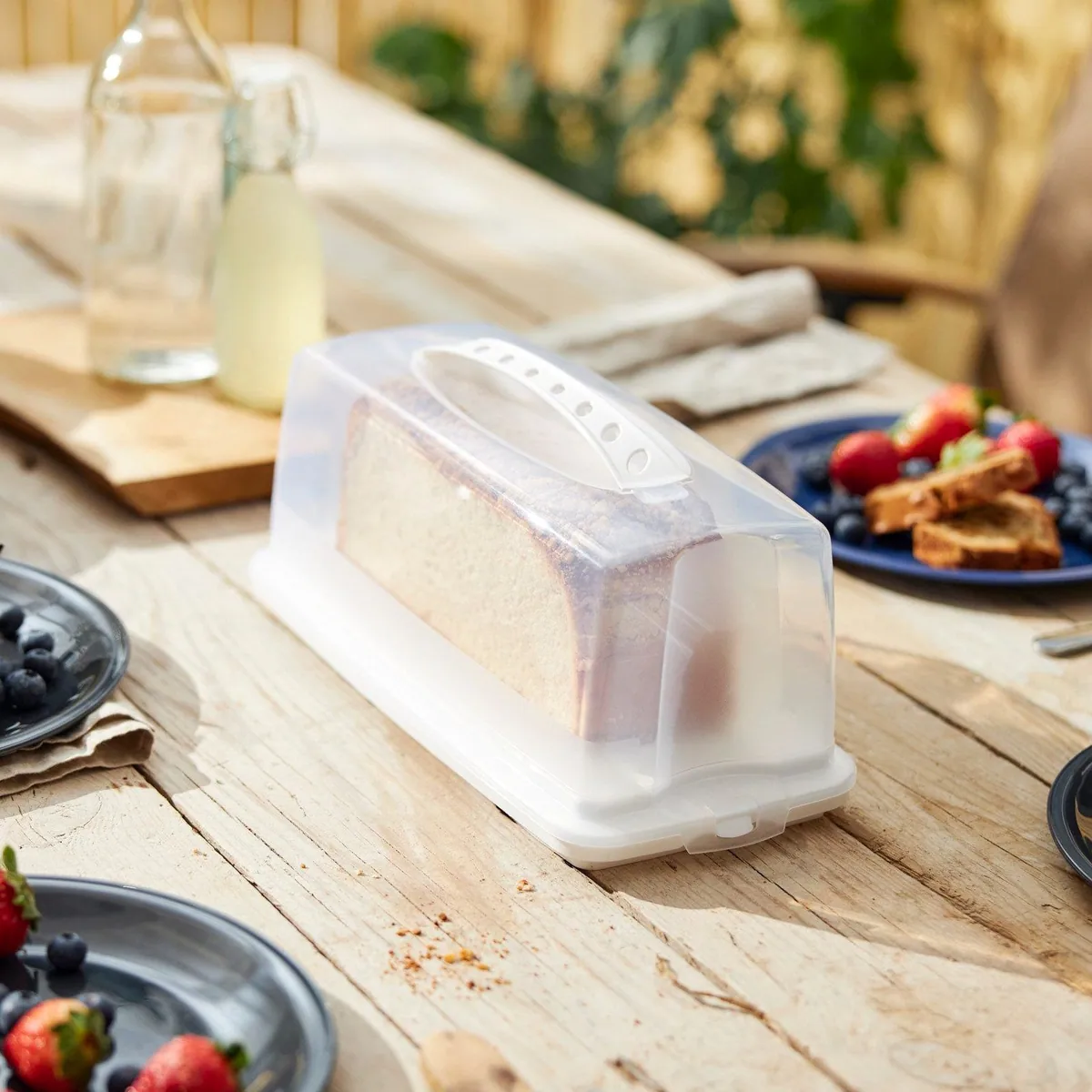 Rotho Kuchenbehälter FRESH, ideal für sicheren Transport, transparente Haube, ergonomischer Griff 2