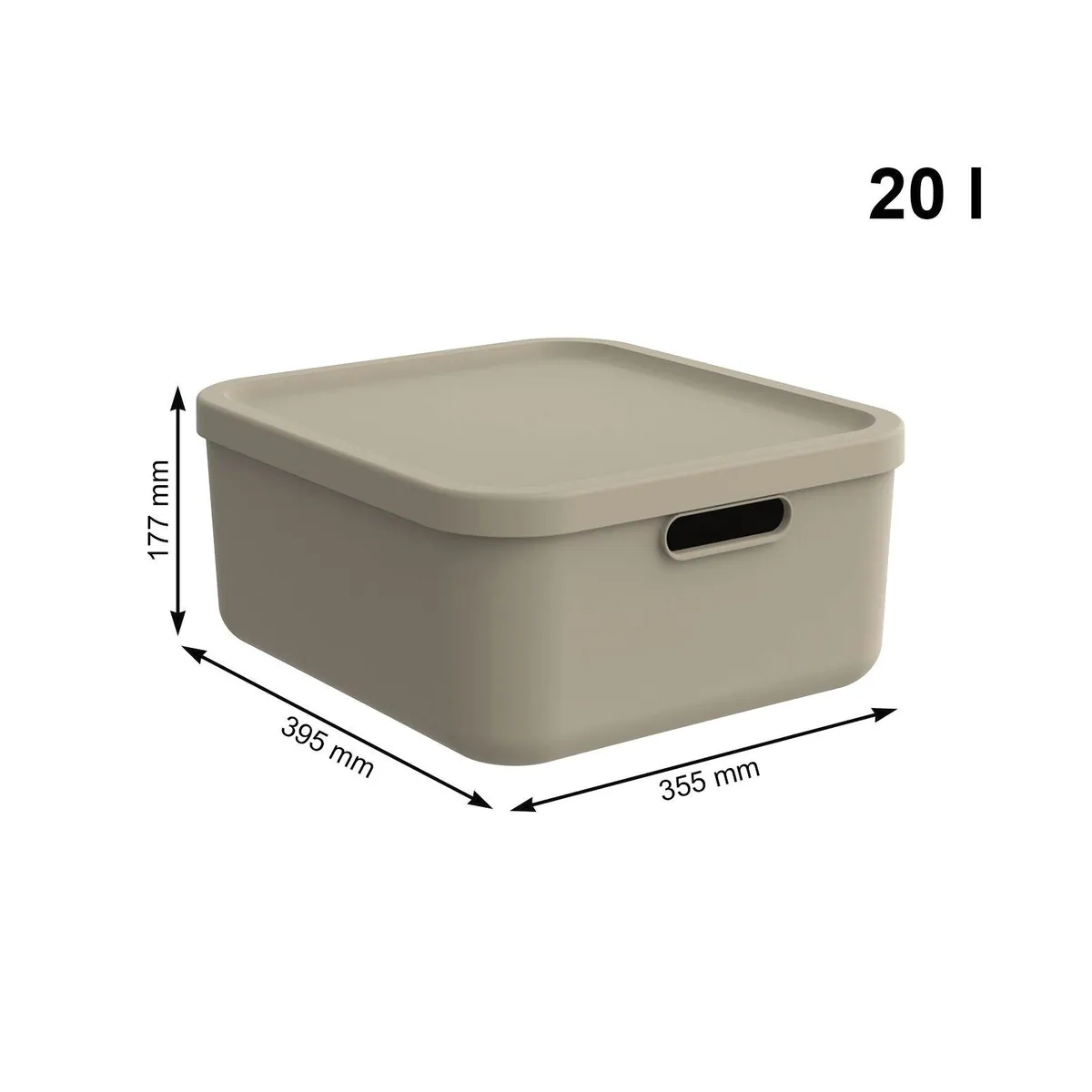 Rotho Albula Light Aufbewahrungsbox 20 l, stapelbar, modernes Design, 2er-Set 3