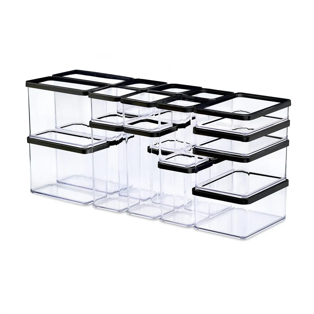 Rotho LOFT Vorratsdosen-Set 24-teilig, luftdicht, stapelbar, vielseitig