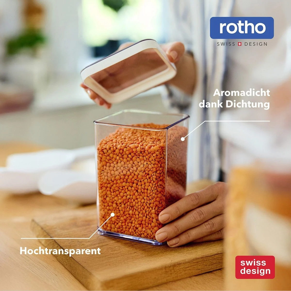 Rotho LOFT Vorratsdosen-Set 24-teilig, luftdicht, stapelbar, vielseitig 4