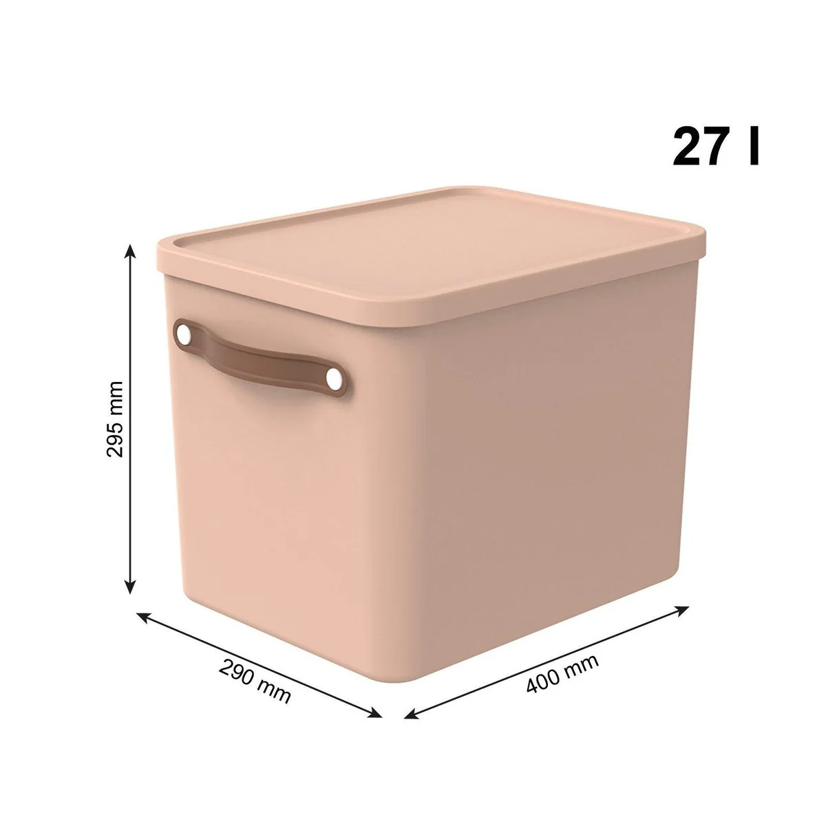 ROTHO MALOJA Aufbewahrungsbox, 27 l, ergonomische Griffe, 98% recycelter Kunststoff 3