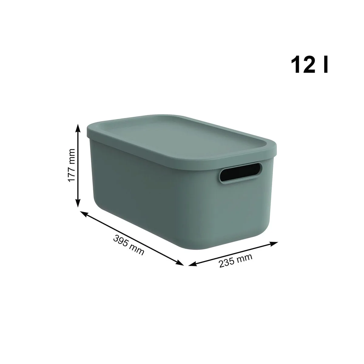 ROTHO Albula Light Set 5tlg., stapelbare Aufbewahrungsboxen mit Griffen 3