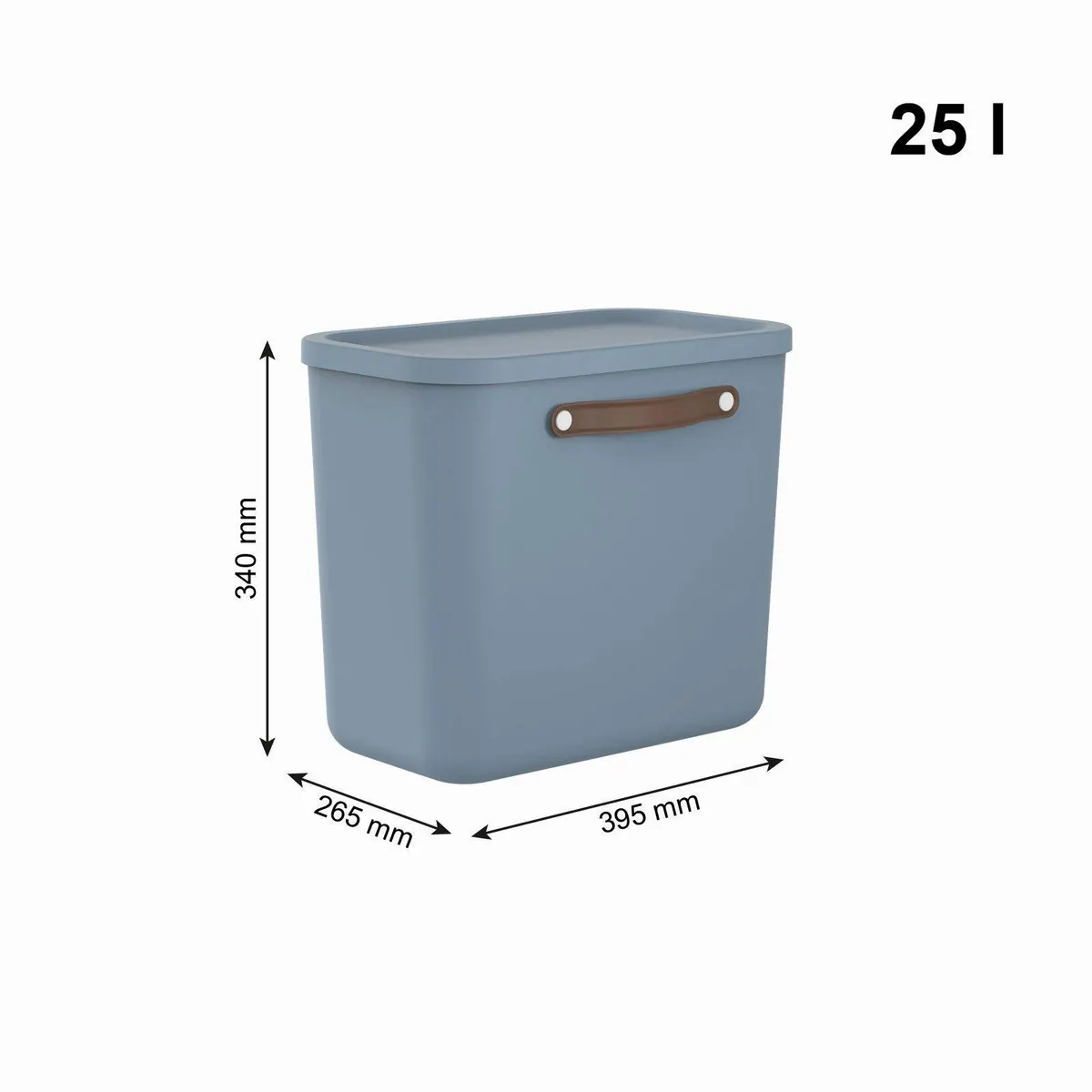 Rotho Maloja Aufbewahrungsbox 2er-Set, 25l Volumen, ergonomische Griffe, pflegeleicht 3