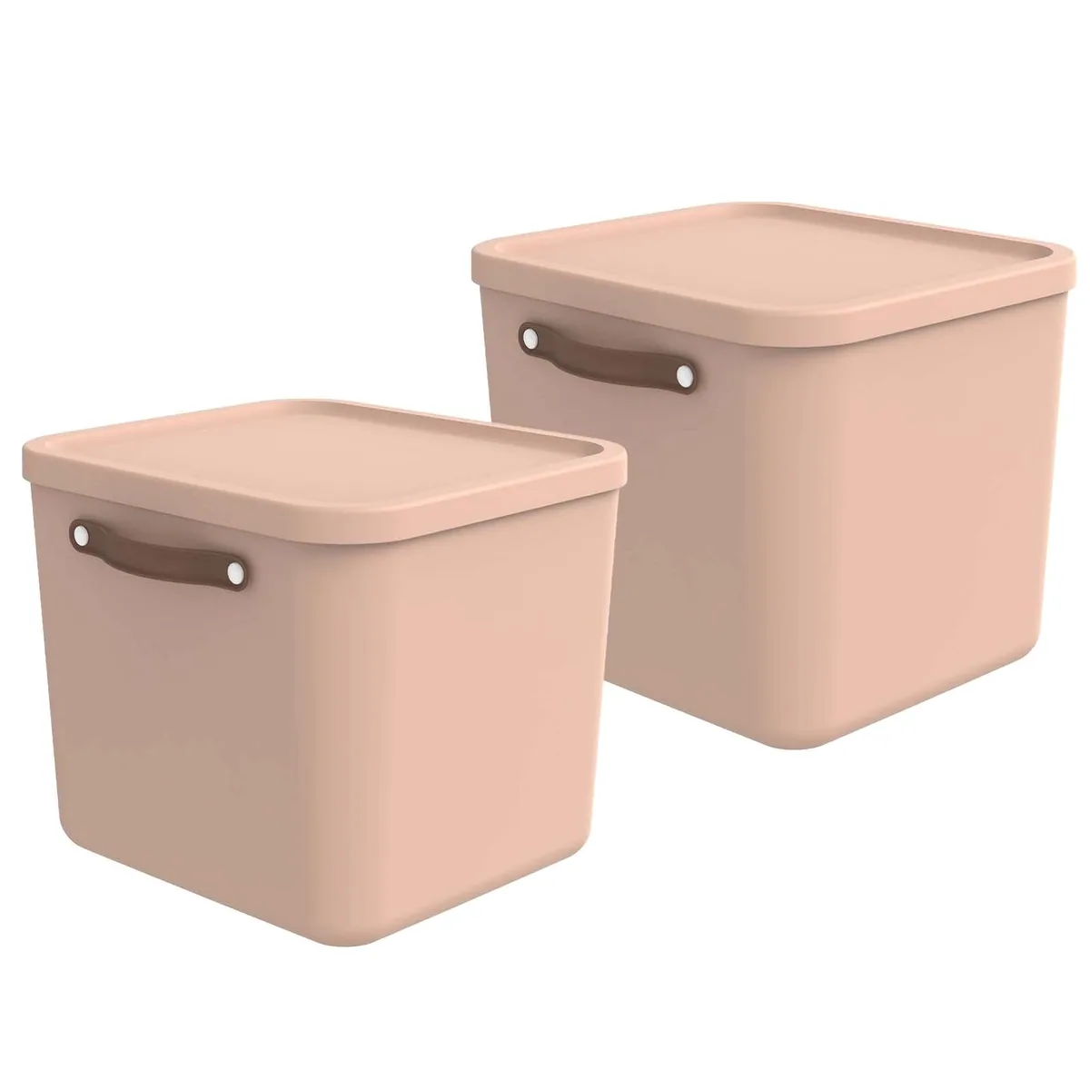 ROTHO MALOJA Aufbewahrungsbox 40l, 2er-Set, ergonomische Griffe, pflegeleichter Kunststoff