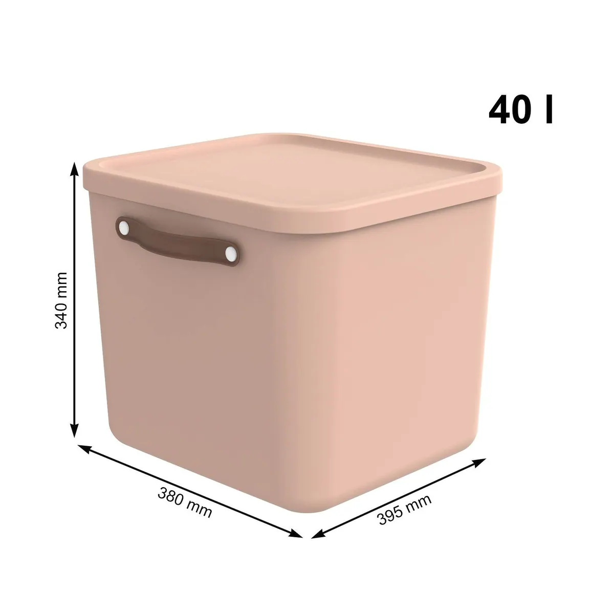 ROTHO MALOJA Aufbewahrungsbox 40l, 2er-Set, ergonomische Griffe, pflegeleichter Kunststoff 3