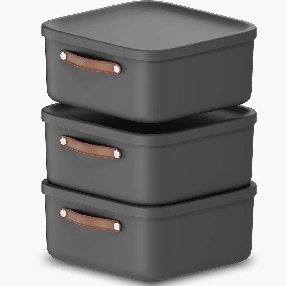 ROTHO Maloja Stapelbox 20l, robust, ergonomisch, vielseitig — 3er-Set