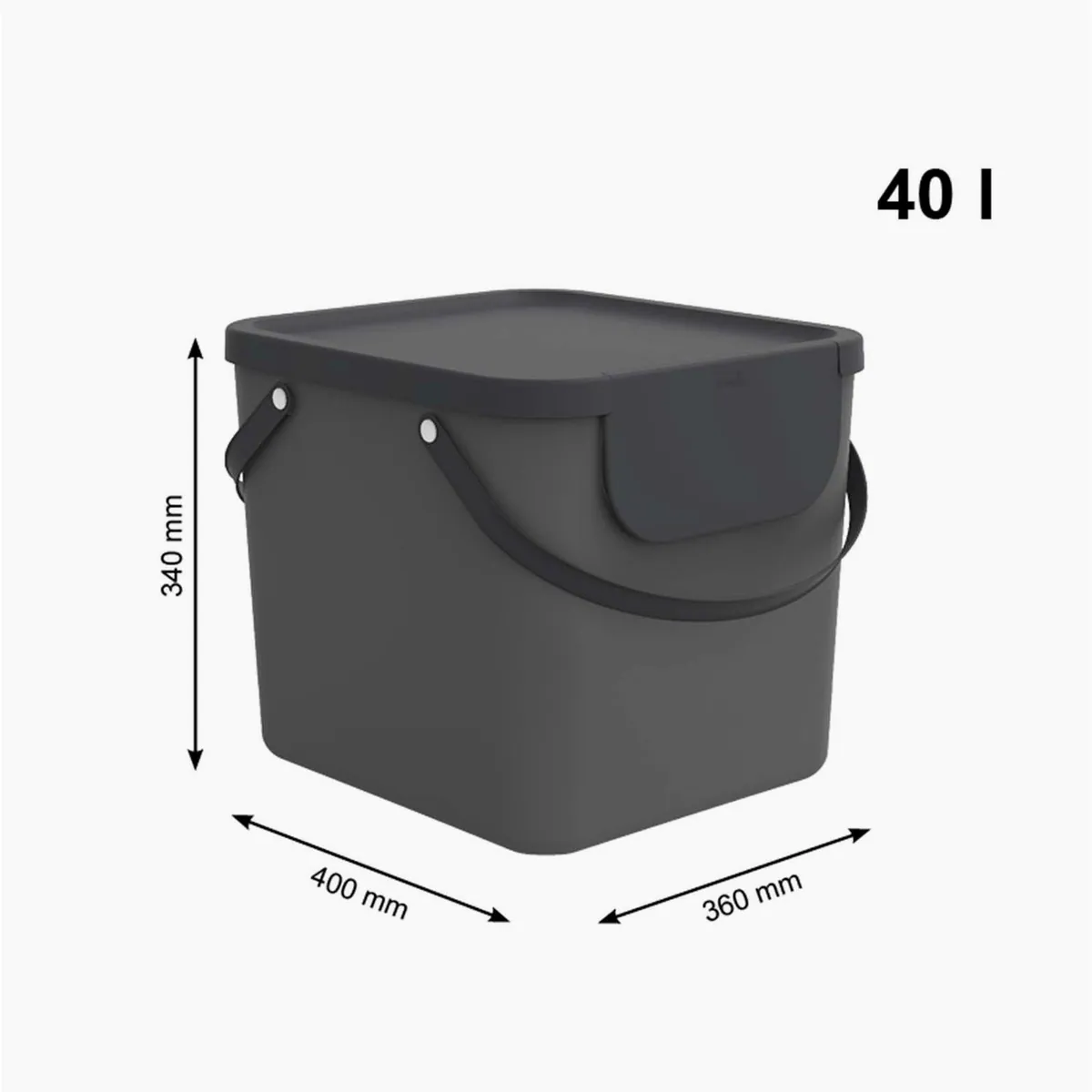 ROTHO Wäschekorb Albula 3er-Set, 40l mit Deckel, farblich sortierbar 3