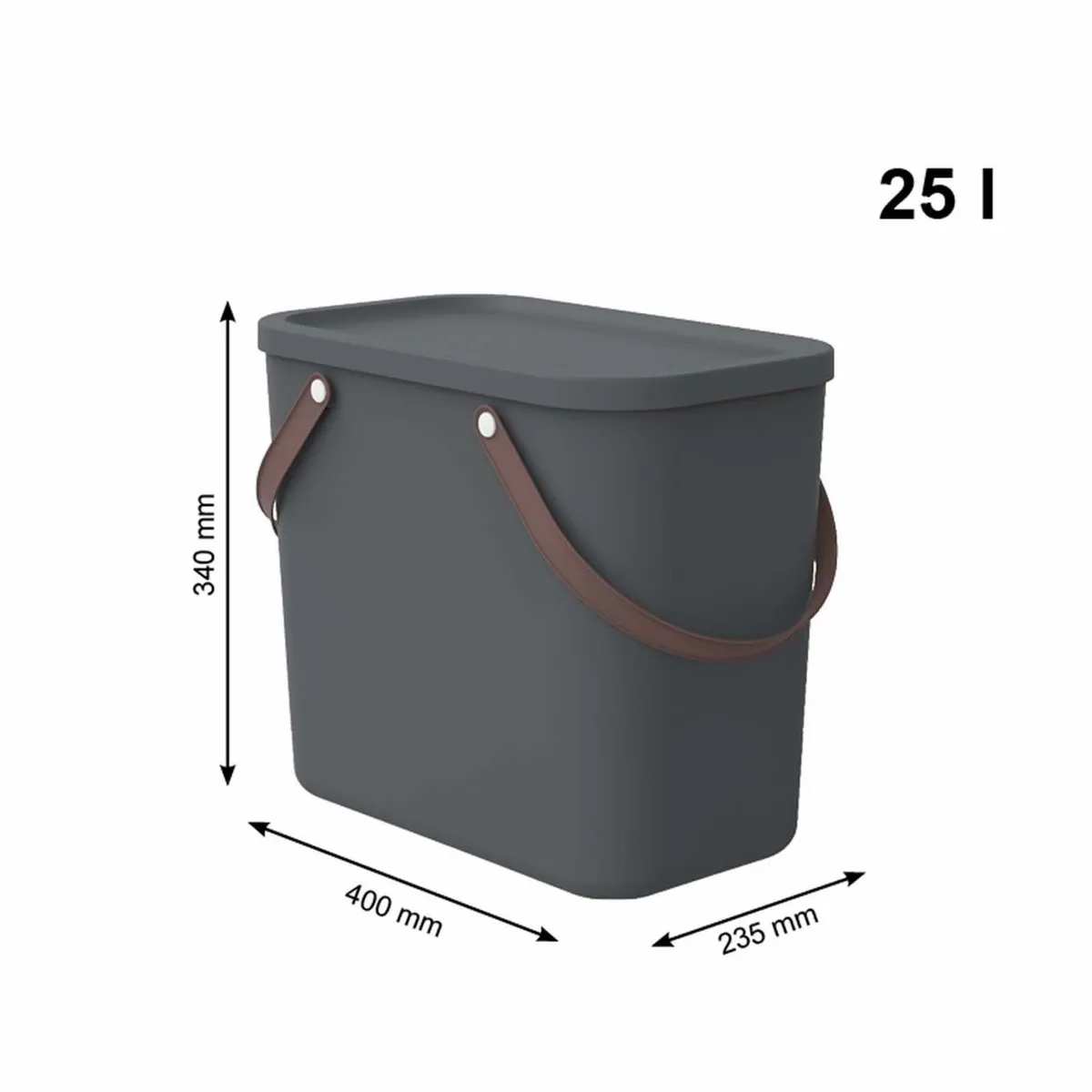 ROTHO Albula Aufbewahrungsbox, 4er-Set 40l + 25l + 2x6l — vielseitig, stabil, leicht zu reinigen 3