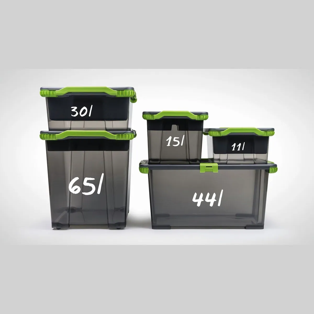 ROTHO Aufbewahrungsbox 3er Set, 44l, stabil und stapelbar 5