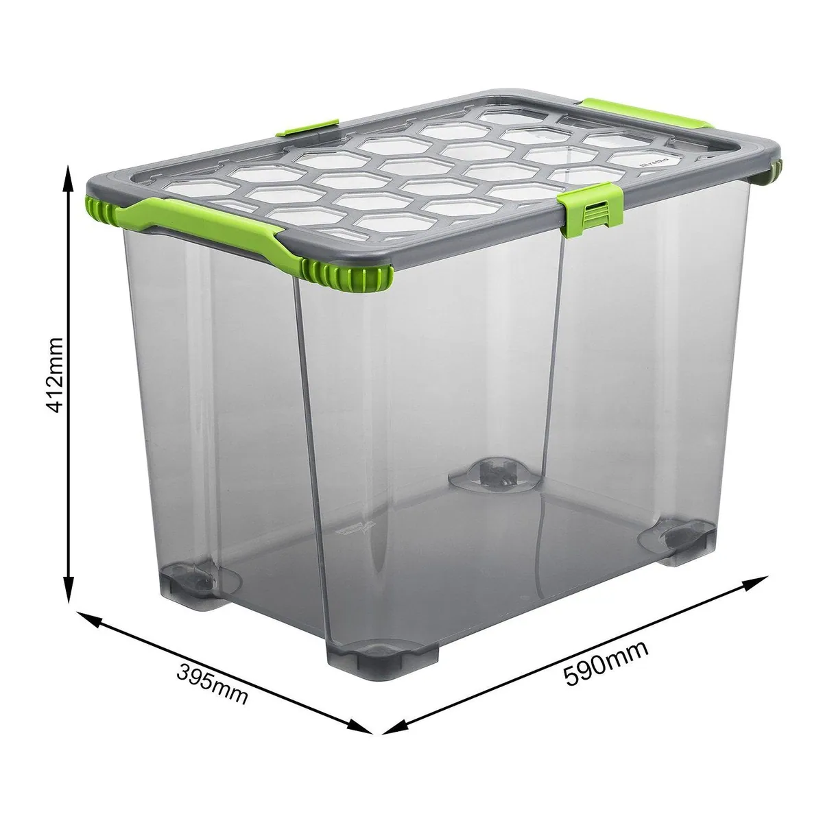 ROTHO Aufbewahrungsbox 3er Set, 65l Volumen, stabil und stapelbar 4