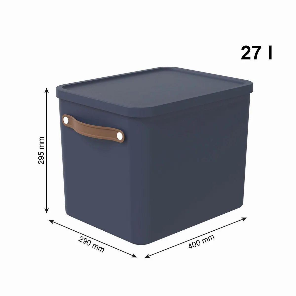 ROTHO MALOJA Aufbewahrungsbox, 27 l, ergonomische Griffe, 98% recycelter Kunststoff 4