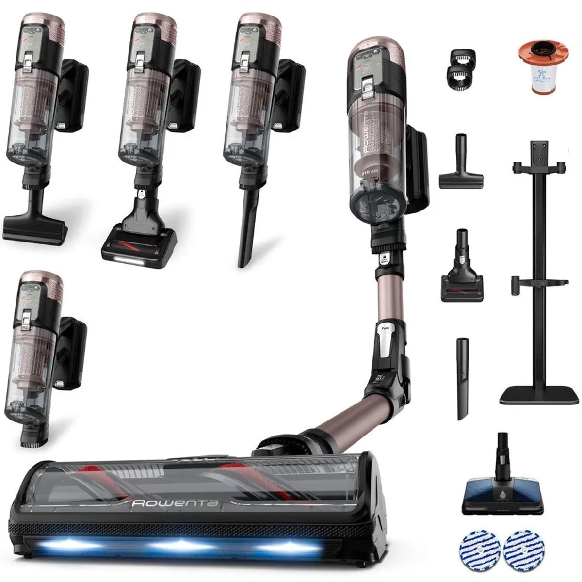 Rowenta X-Force Flex 16.60 Akku-Staubsauger, 120 Min. Laufzeit, extreme Saugkraft, Flex-Gelenk