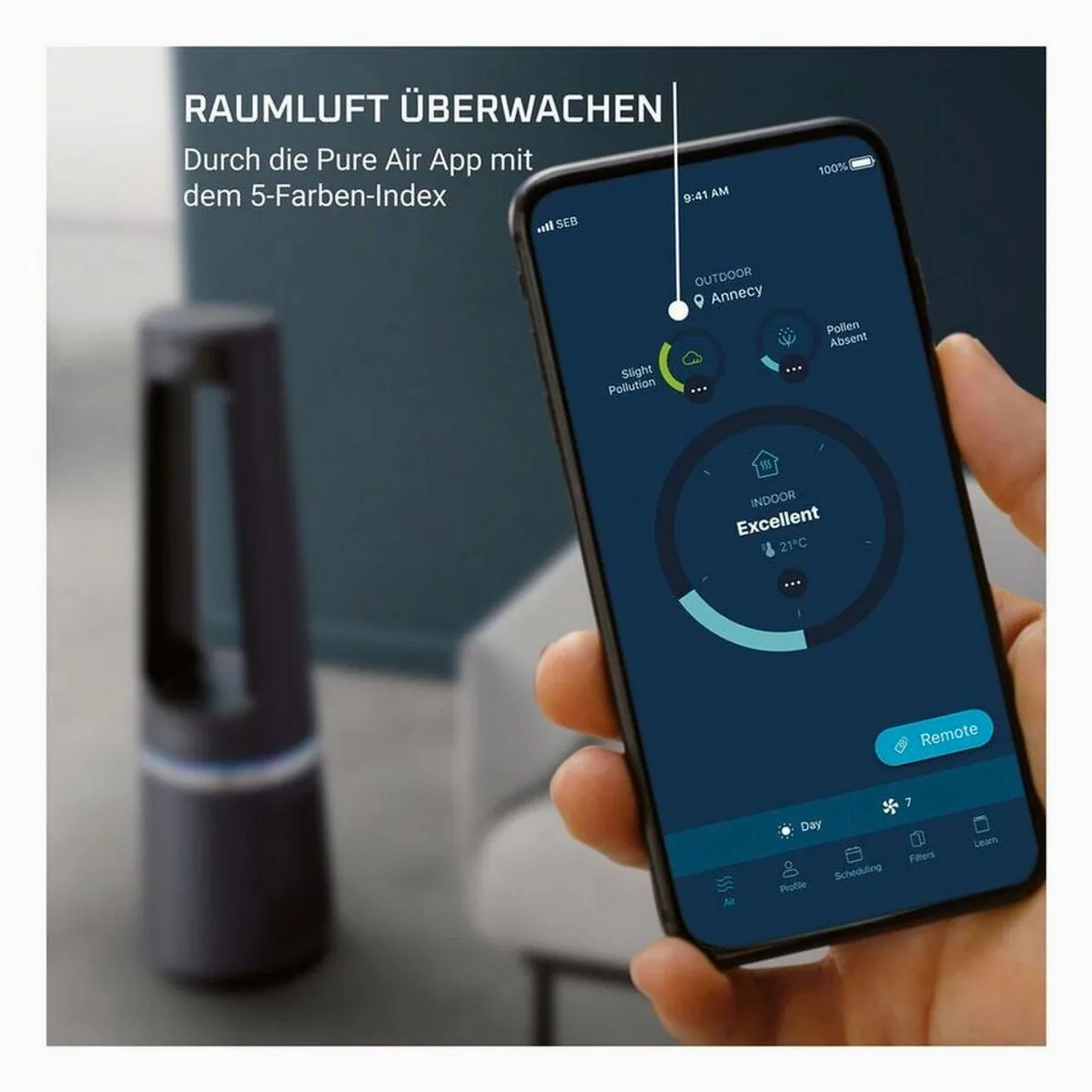 Rowenta Eclipse 3-in-1 Connect QU5072, Heizlüfter, Ventilator, Luftreiniger 4