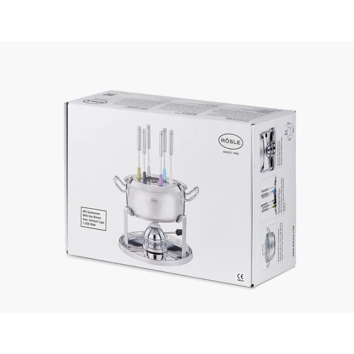 Rösle Fondue-Set, 2 l, Gasbrenner, 6 Fonduegabeln — ideal für gesellige Abende 5