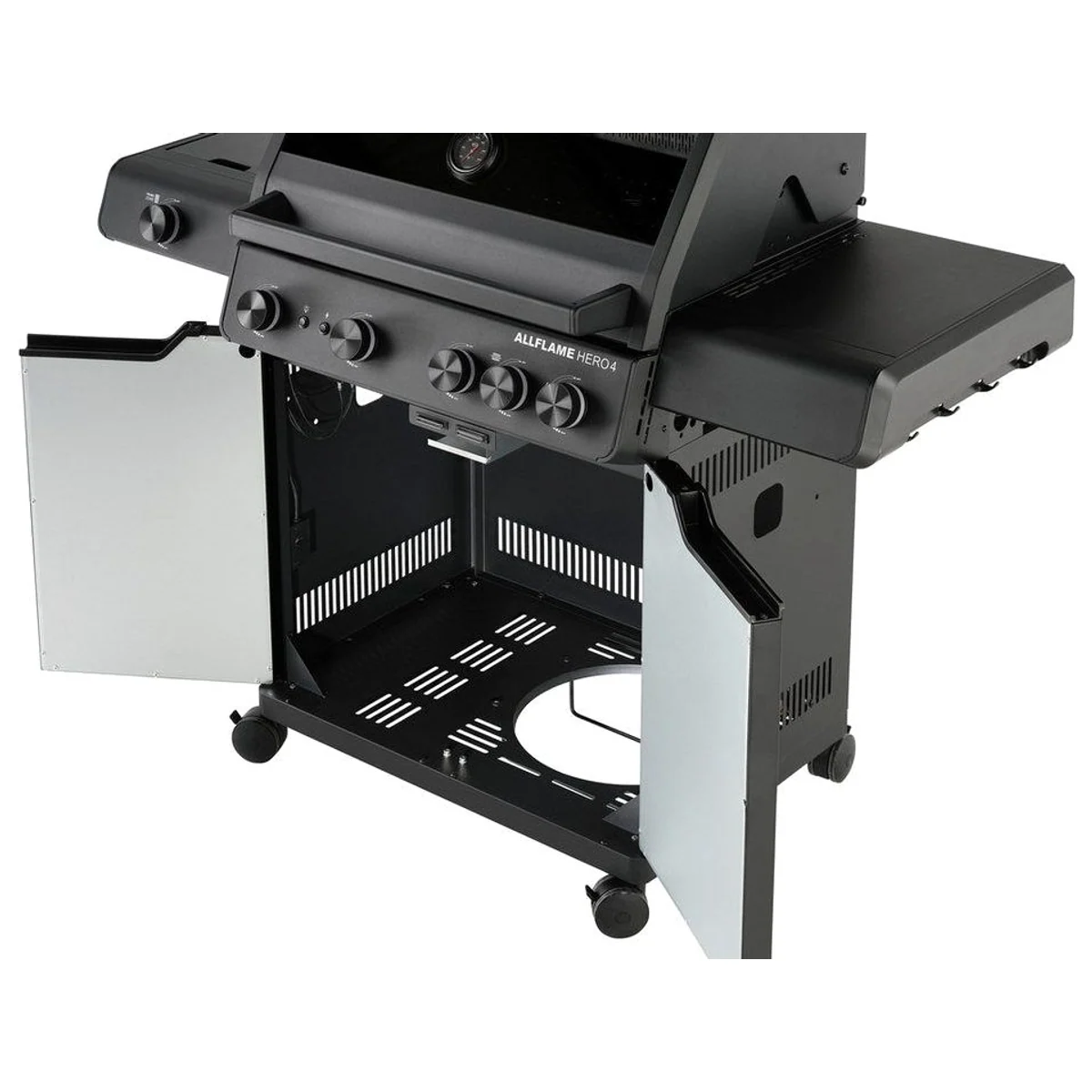 RÖSLE Gasgrill ALLFLAME Hero 4, 4 leistungsstarke Brenner, PRIMEZONE, BACKBURNER 3