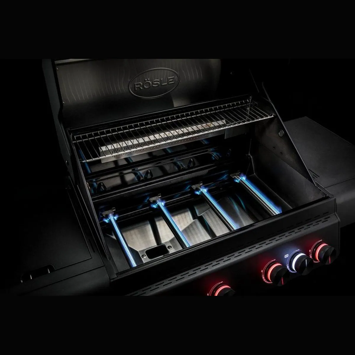 RÖSLE Gasgrill ALLFLAME Hero 4, 4 leistungsstarke Brenner, PRIMEZONE, BACKBURNER 4