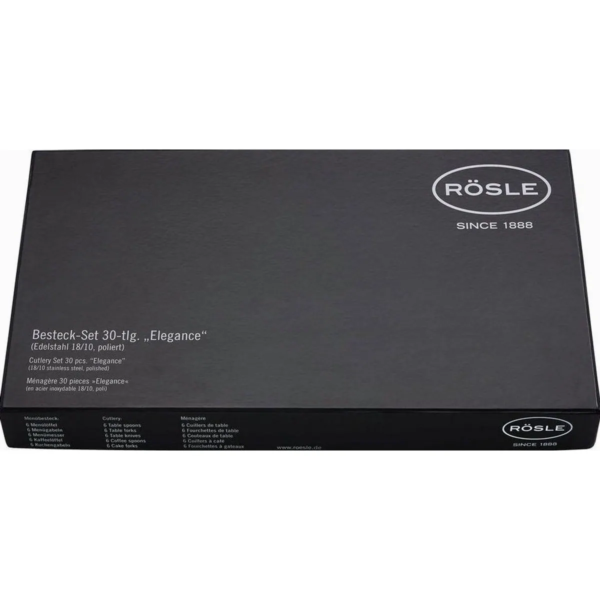 RÖSLE Besteck-Set ELEGANCE, 30-teilig, Edelstahl 18/10, spülmaschinengeeignet 3