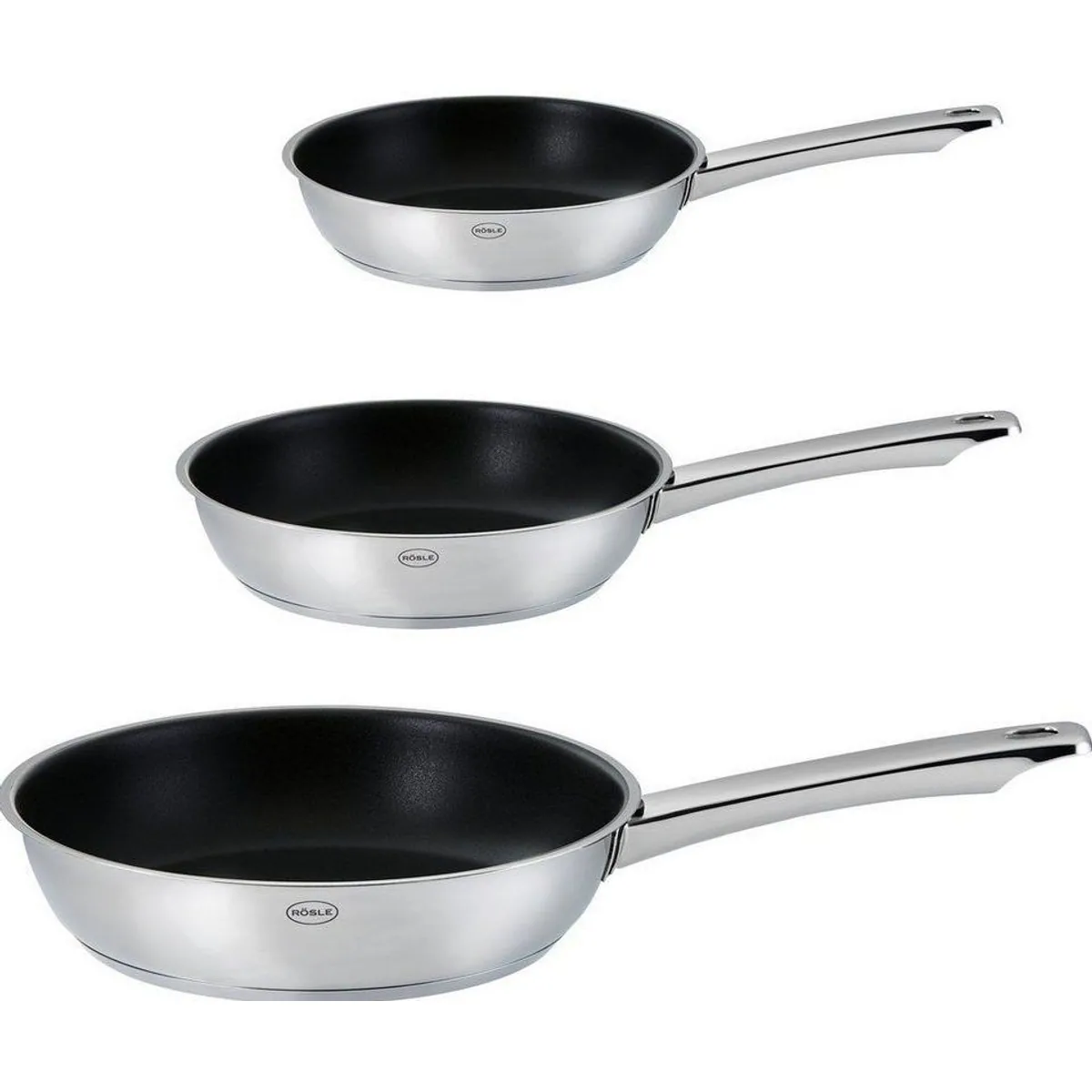 RÖSLE MOMENTS Bratpfannen-Set, 3-teilig, Antihaftversiegelung, Induktion
