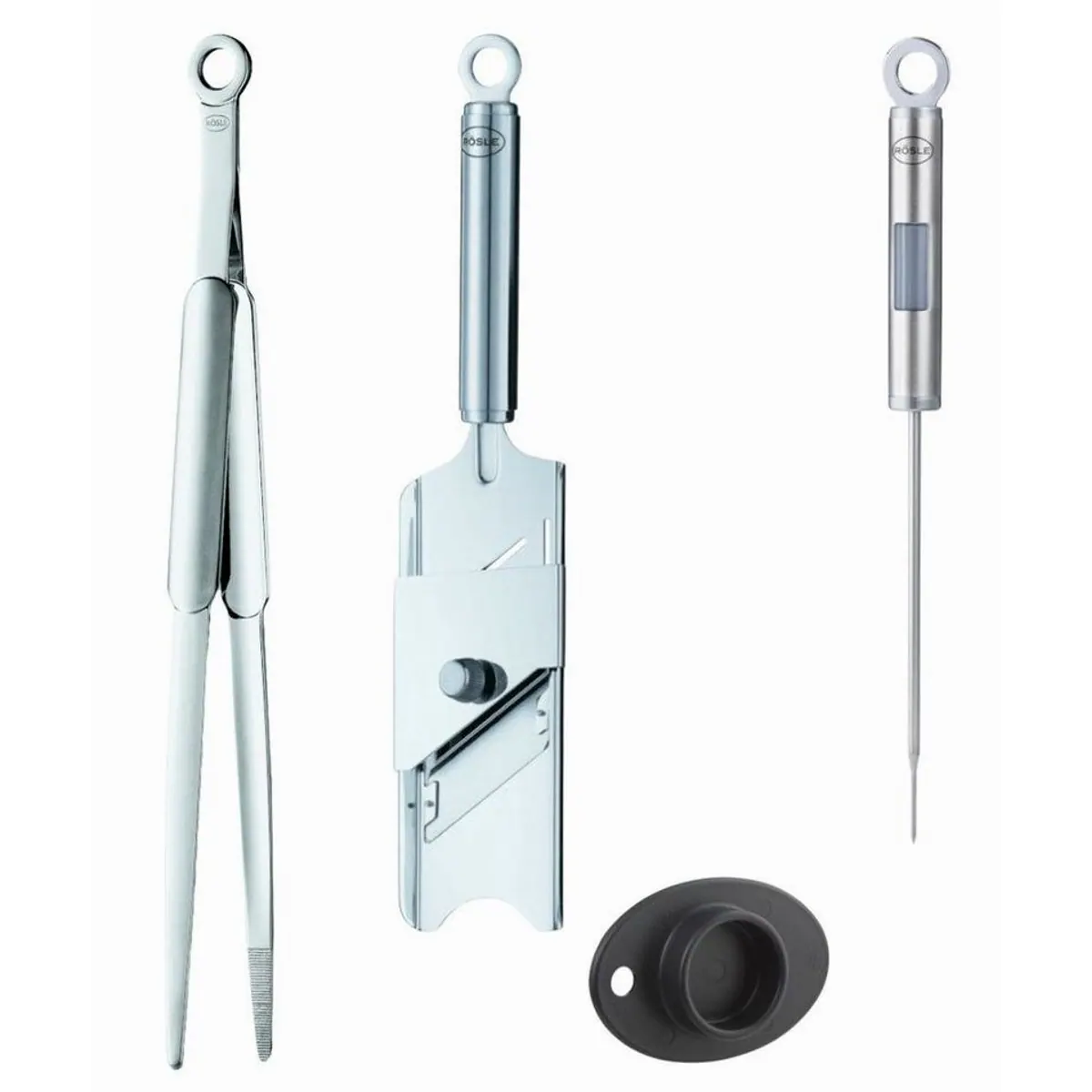RÖSLE Gourmet-Kochbesteck-Set 3tlg, vielseitige Küchenhelfer für Feinschmecker
