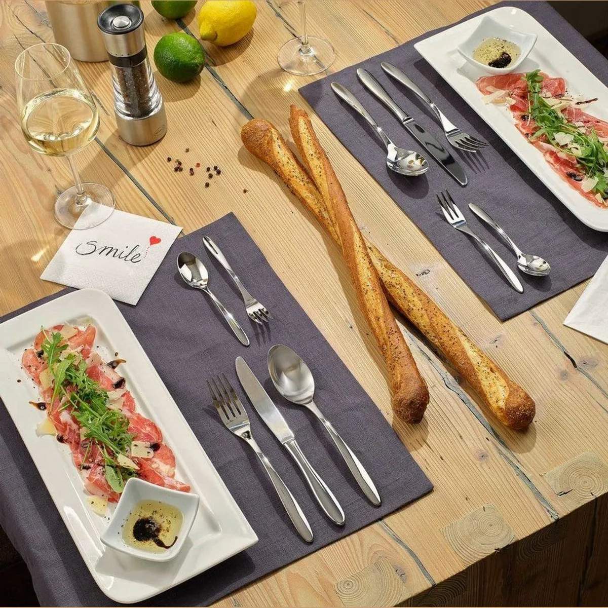 RÖSLE Besteck-Set CULTURE, 60-teilig, Edelstahl 18/10, für 12 Personen 2