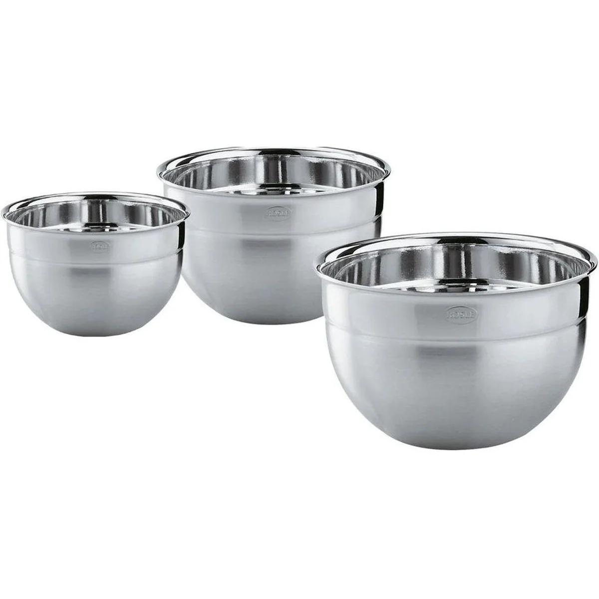 RÖSLE Schüssel Set, Edelstahl, 3-tlg., vielseitig einsetzbar — spülmaschinengeeignet, robust, elegant