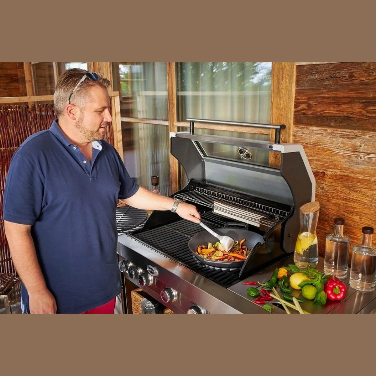 RÖSLE VARIO Wok, emailliertes Gusseisen, für Herd und Grill, hohe Wärmespeicherung 5