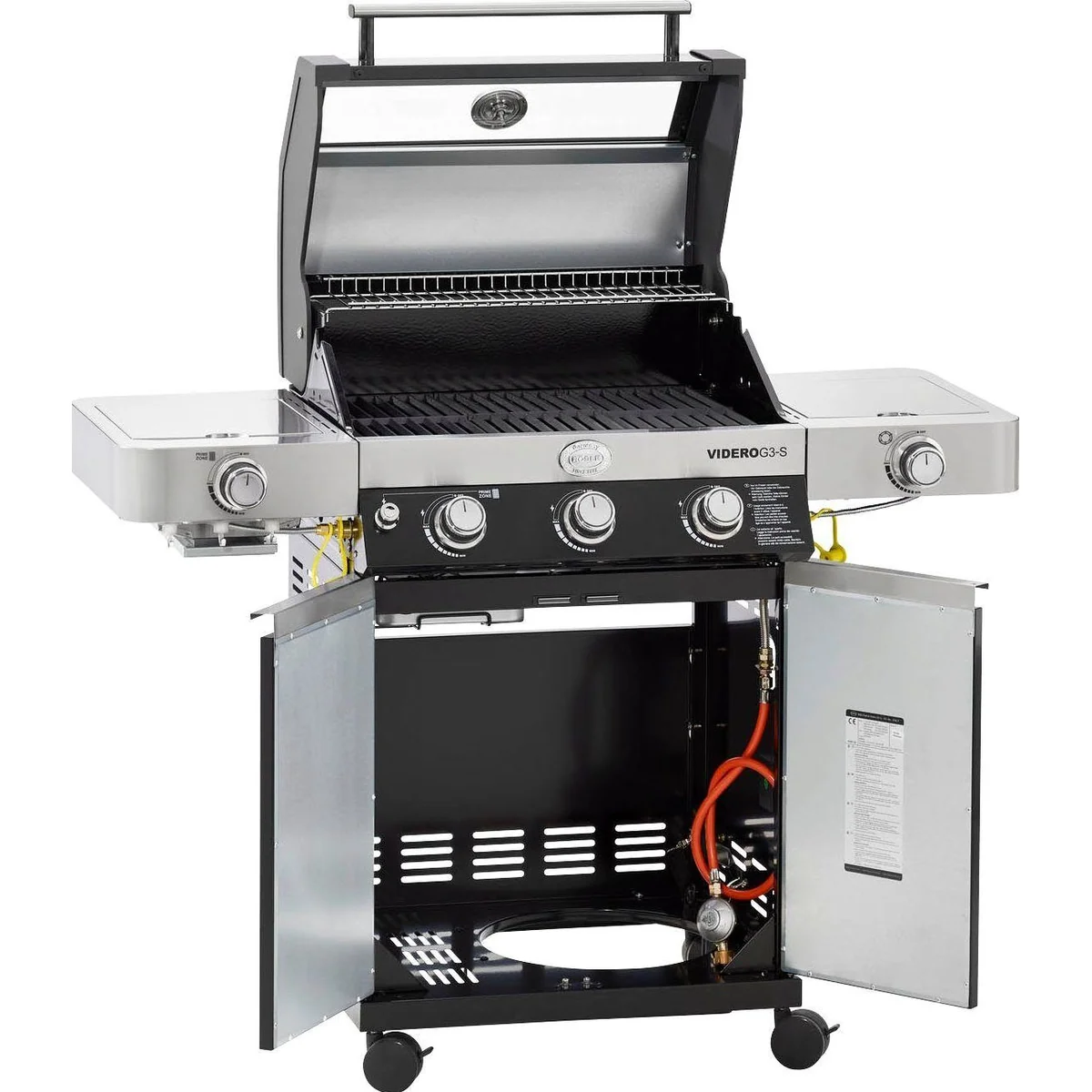 RÖSLE VIDERO G3-S Gasgrill, 3 Brenner, Primezone & Seitenbrenner — vielseitig und sicher 3