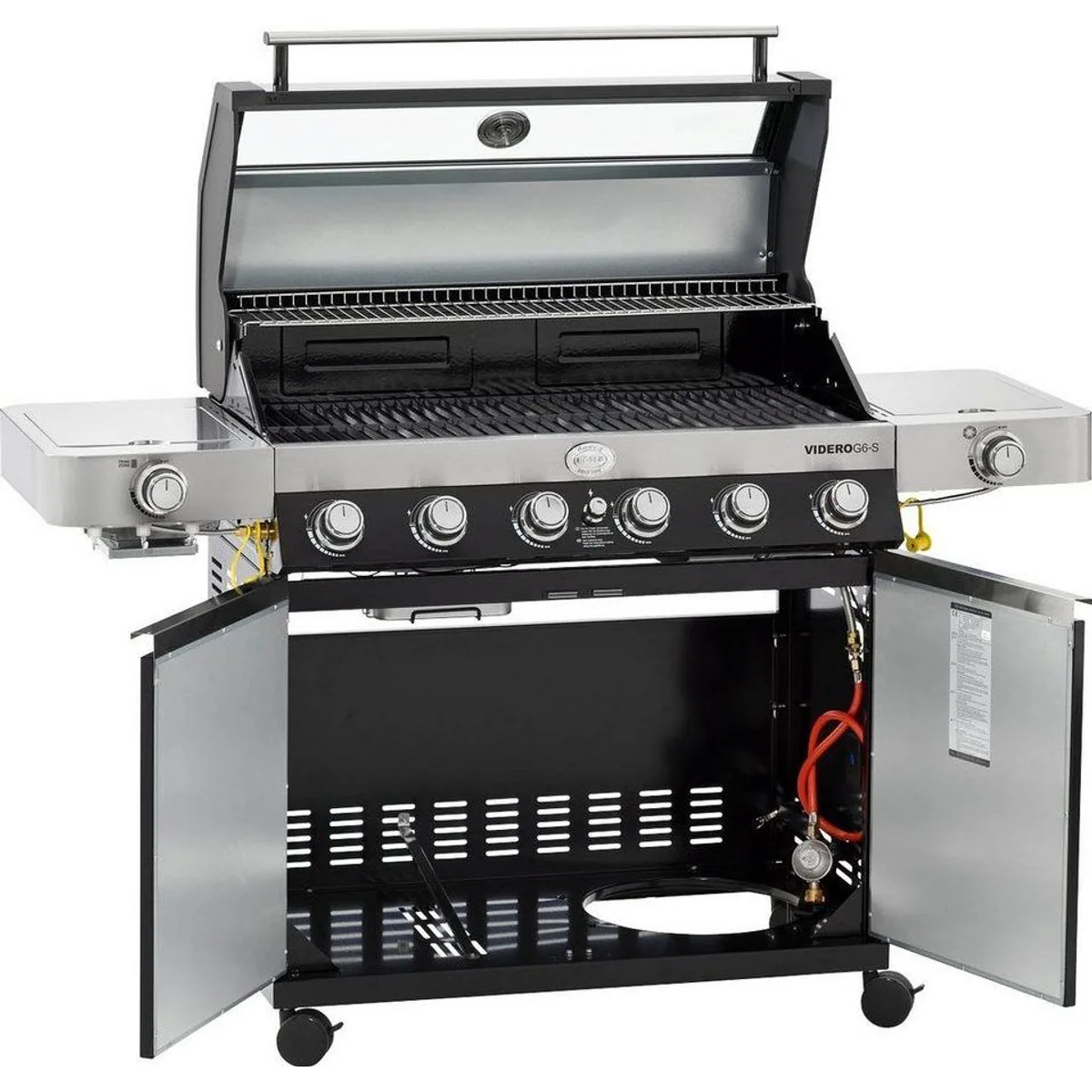 RÖSLE Gasgrill VIDERO G6-S, 6 Brenner, Primezone, VARIO+ 3