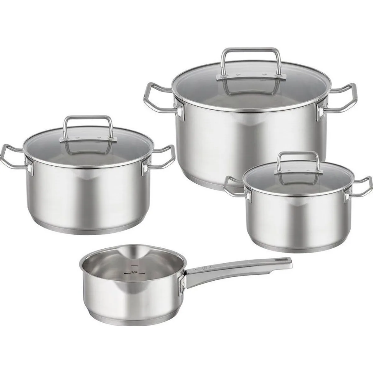 RÖSLE EXPERTISO Topf-Set, 7-teilig, Edelstahl 18/10, induktionsgeeignet